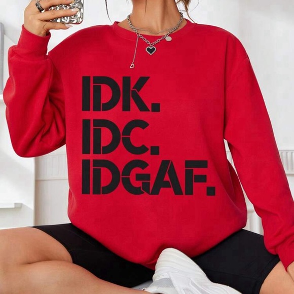 Tops - Slogan Graphic Drop Shoulder Sweatshirt